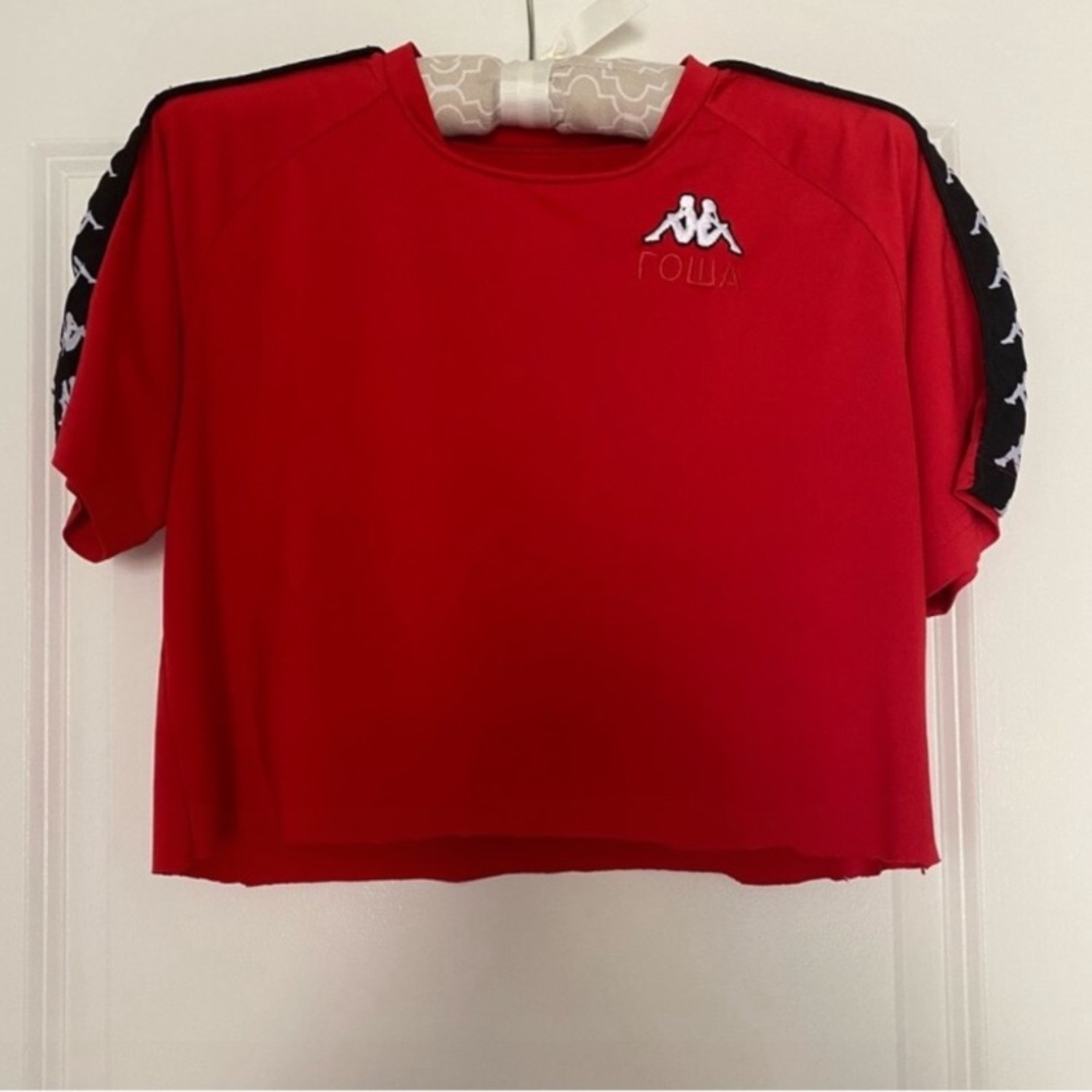 Kappa Collection Kappa x Gosha Rubchinskiy 2017 Spring red cropped t shirt